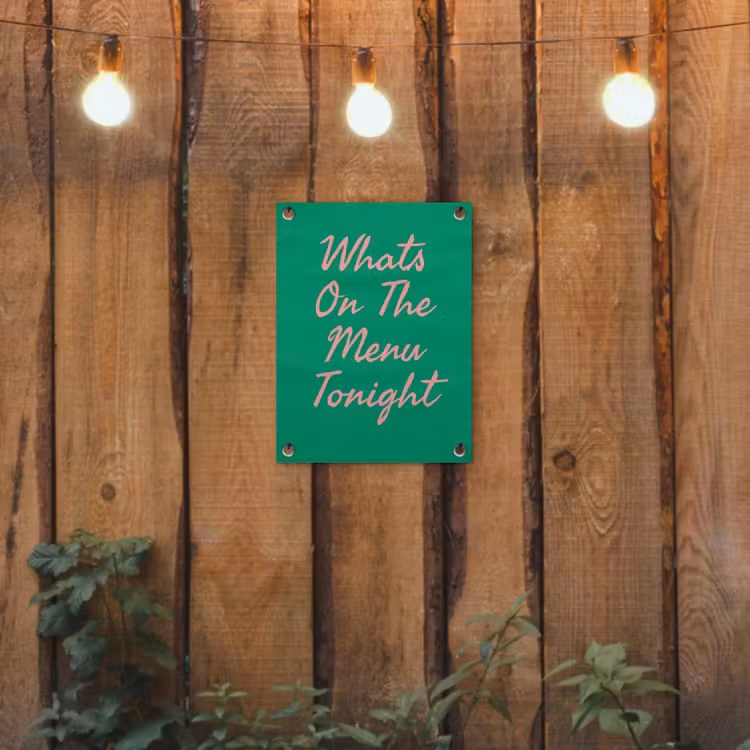 Menu - Quote - Roze tuinposter los doek klein -sfeer1