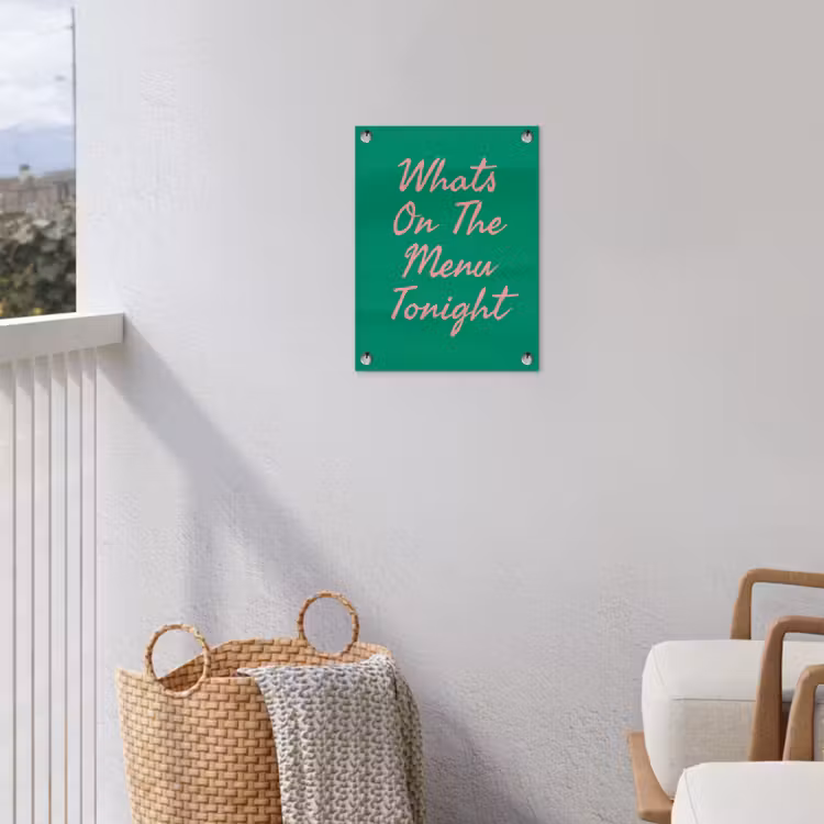 Menu - Quote - Roze tuinposter los doek klein -sfeer8