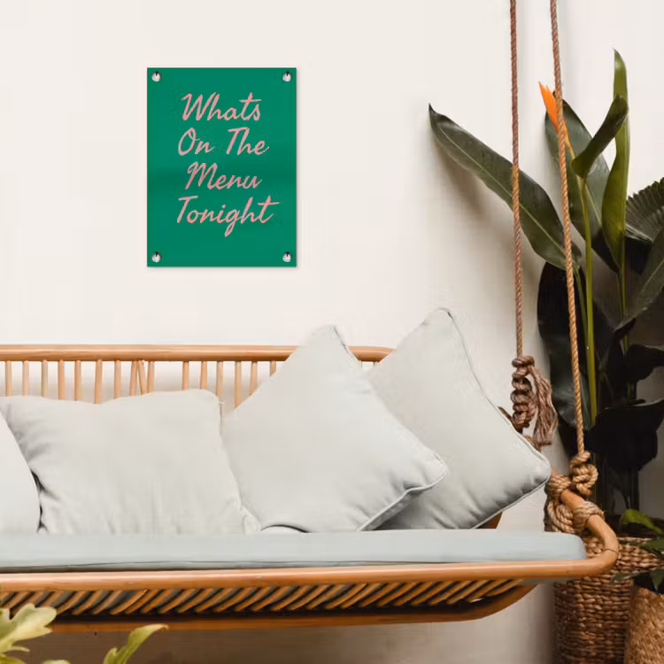 Menu - Quote - Roze tuinposter los doek klein -sfeer7