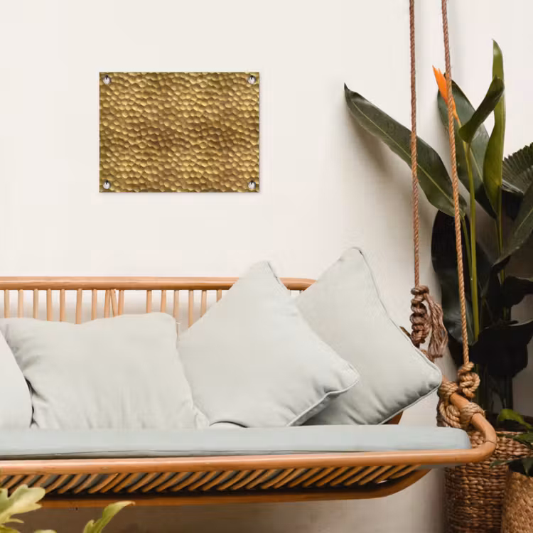 Metaal - Dynamisch - Goud tuinposter los doek klein 239 -sfeer7