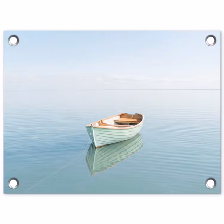Minimalistisch - Boot - Zee tuinposter los doek klein -3d