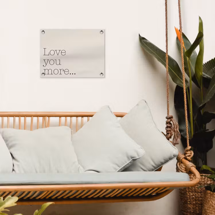 Minimalistisch - Love - Beige tuinposter los doek klein -sfeer7