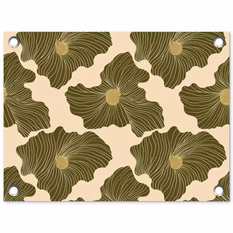 Modern - Abstract - Groen tuinposter los doek klein 239 -3d