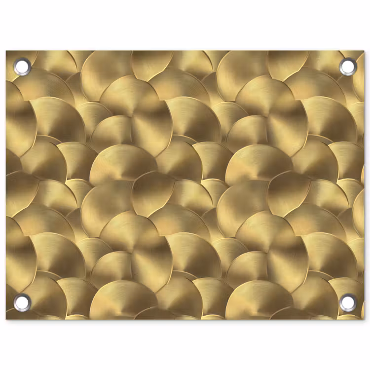 Modern - Cirkel - Goud tuinposter los doek klein 239 -3d
