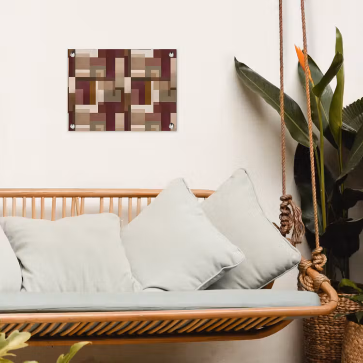 Modern - Geometrie - Kleurrijk tuinposter los doek klein 239 -sfeer7