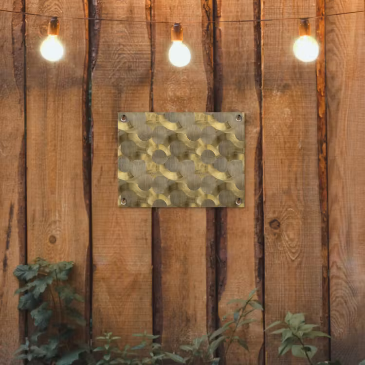 Modern - Geometrisch - Goud tuinposter los doek klein 239 -sfeer1