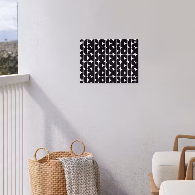 Modern - Geometrisch - Zwart tuinposter los doek klein 239 -sfeer8