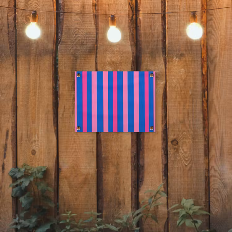 Modern - Optisch - Roze tuinposter los doek klein 239 -sfeer1