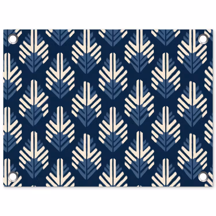 Modern - Patroon - Blauw tuinposter los doek klein 239 -3d
