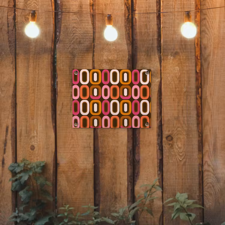 Modern - Retro - Kleurrijk tuinposter los doek klein 239 -sfeer1