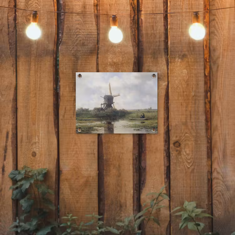 Molen - Willem Roelofs - Oude meesters - Kunst tuinposter los doek klein -sfeer1