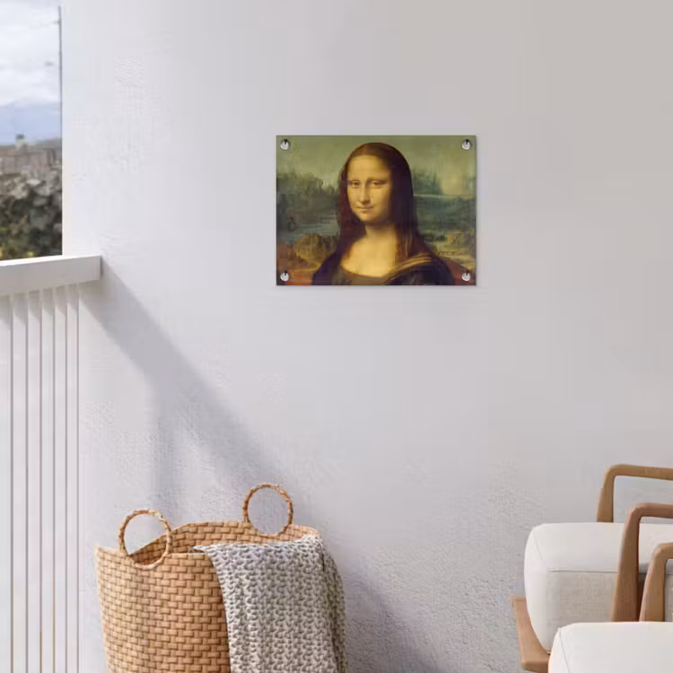 Mona Lisa - Leonardo da Vinci tuinposter los doek klein -sfeer8