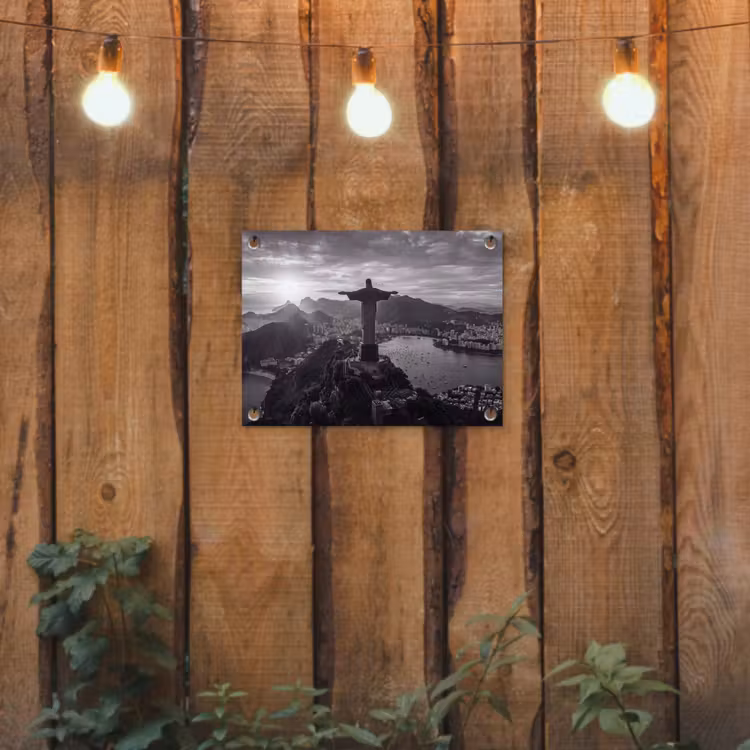 Monument - Stadsgezicht - Landschap - Zwart-wit tuinposter los doek klein -sfeer1
