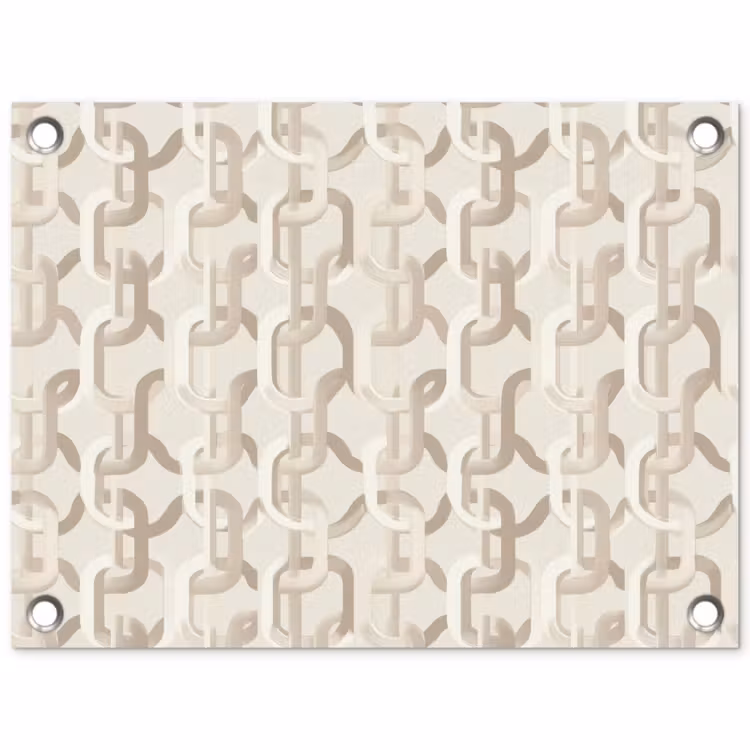 Motief - Abstract - Beige tuinposter los doek klein 239 -3d