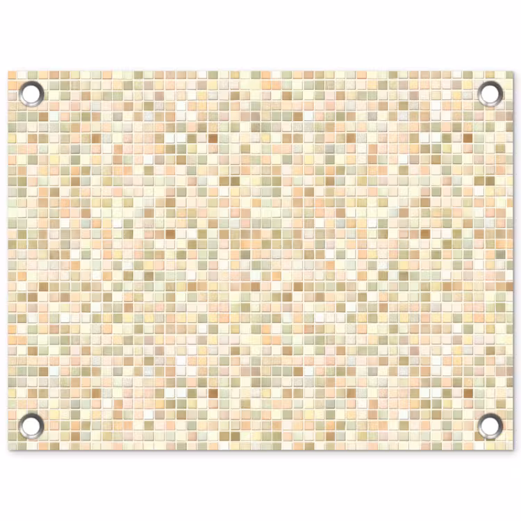 Mozaïek - Patroon - Beige tuinposter los doek klein 239 -3d