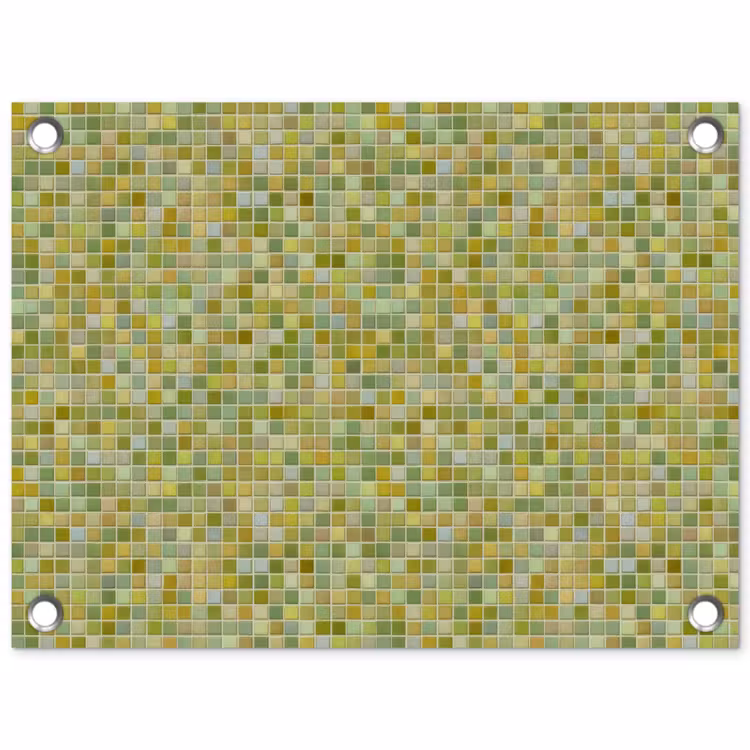 Mozaïek - Patroon - Groen tuinposter los doek klein 239 -3d