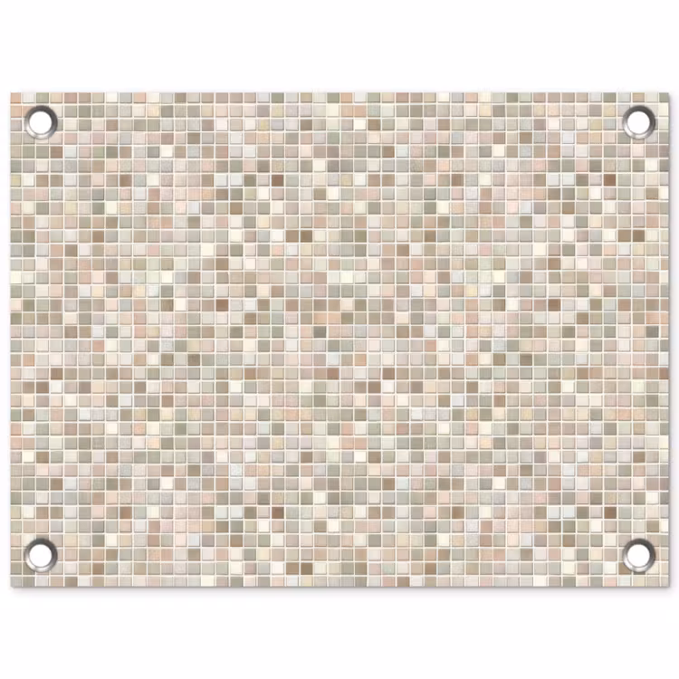 Mozaïek - Patroon- Taupe tuinposter los doek klein 239 -3d