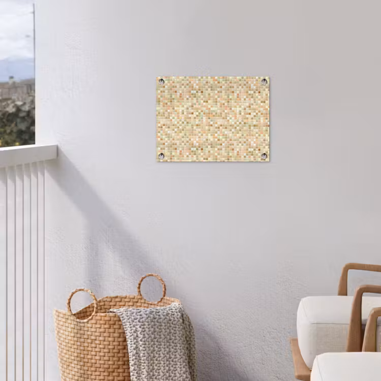 Mozaïek - Patroon - Terracotta tuinposter los doek klein 239 -sfeer8