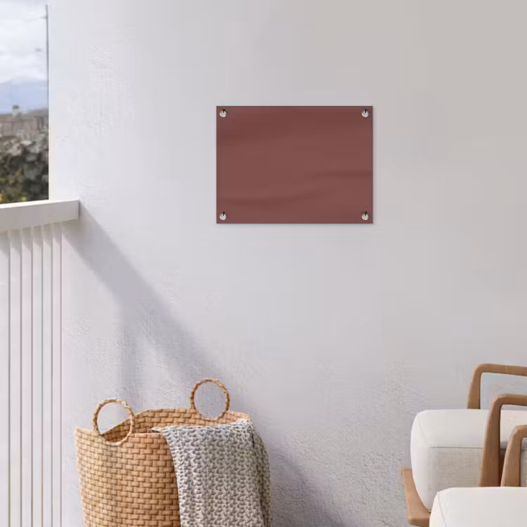 Muted - Raisin - Rood tuinposter los doek klein 239 -sfeer8