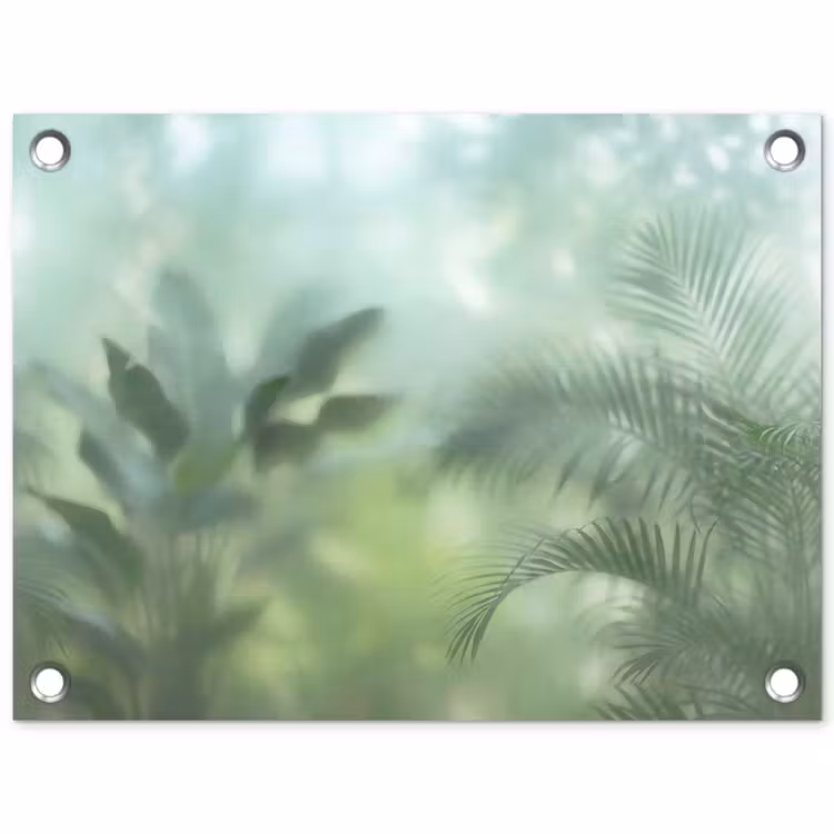 Natuur - Vervaagd - Groen - Abstract - Modern tuinposter los doek klein -3d
