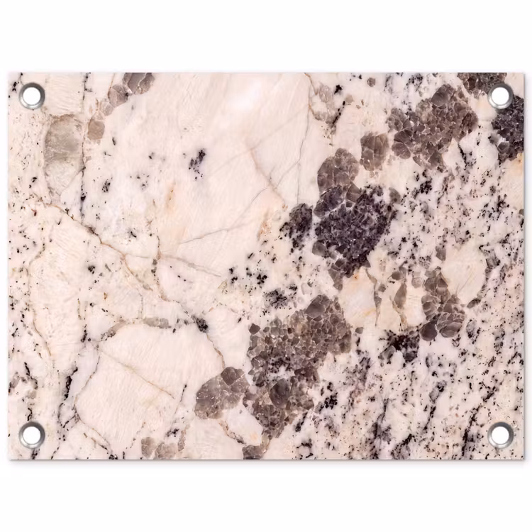 Natuursteen - Patroon - Abstract - Beige - Grijs tuinposter los doek klein -3d