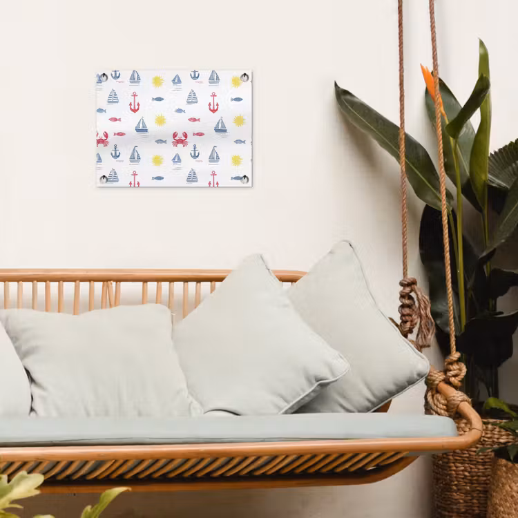 Nautisch - Illustraties - Kleurrijk tuinposter los doek klein 239 -sfeer7