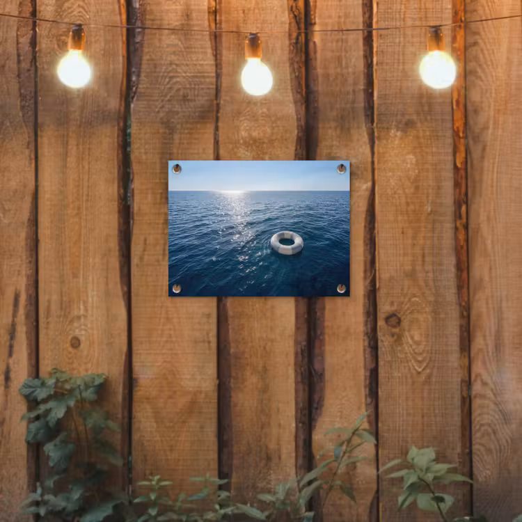 Oceaan - Zwemband - Horizon tuinposter los doek klein -sfeer1