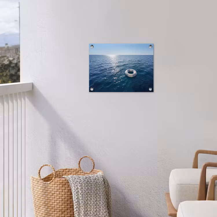 Oceaan - Zwemband - Horizon tuinposter los doek klein -sfeer8