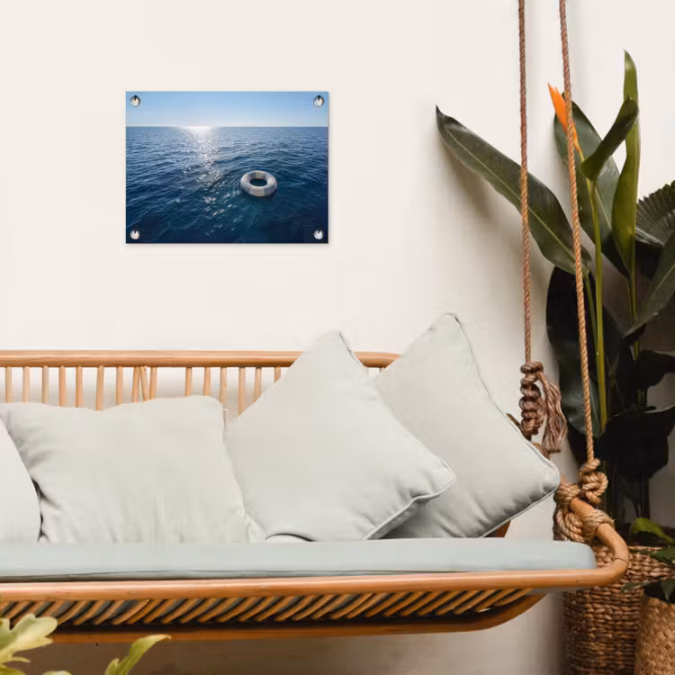 Oceaan - Zwemband - Horizon tuinposter los doek klein -sfeer7