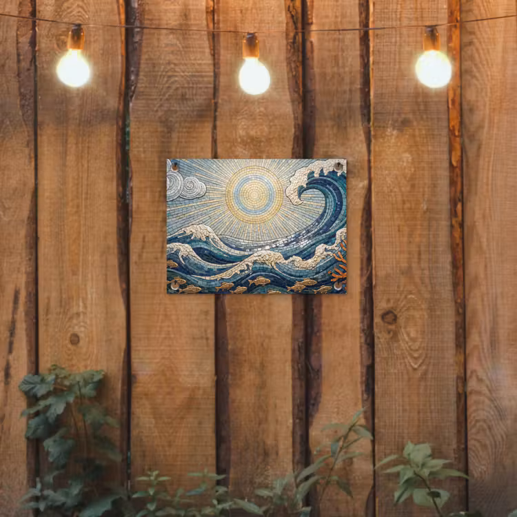 Onderwater - Koraal - Vis - Natuur - Kunst tuinposter los doek klein -sfeer1