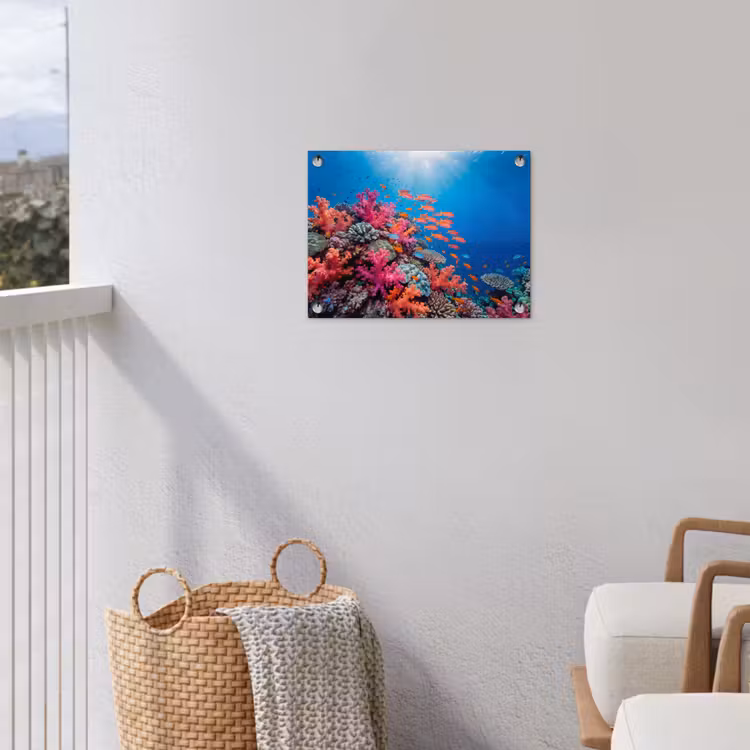 Onderwater - Koraalrif - Vissen - Oceaan - Natuur tuinposter los doek klein -sfeer8