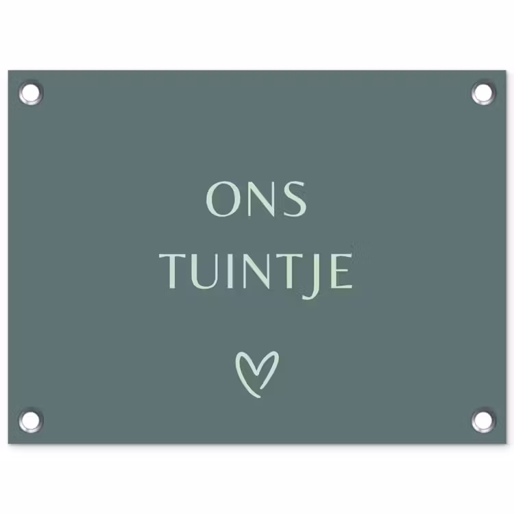 Ons tuintje tuinposter los doek klein -3d