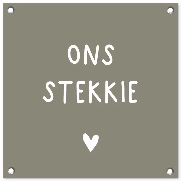 onsstekkie-groen tuinposter los doek klein -3d