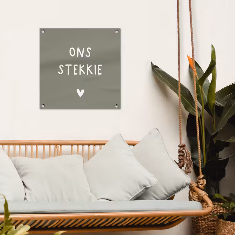 onsstekkie-groen tuinposter los doek klein -sfeer7