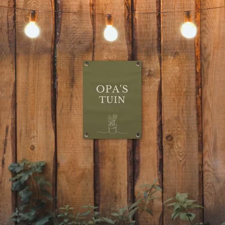Opa's Tuin tuinposter los doek klein -sfeer1