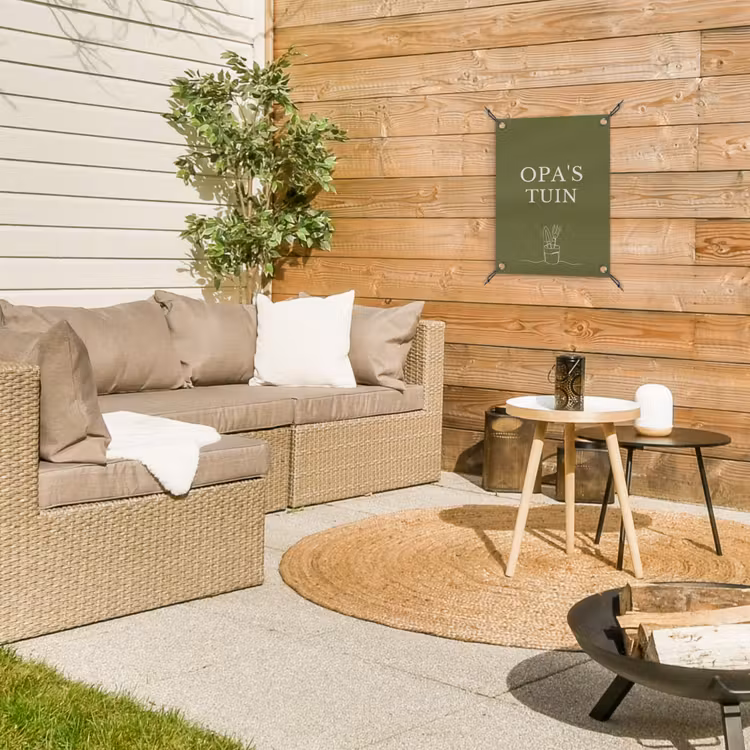 Opa's Tuin tuinposter los doek klein -sfeer4