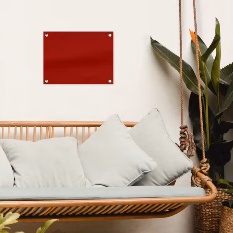 Oxblood - Maroon - Rood tuinposter los doek klein 239 -sfeer7