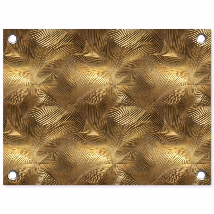 Palm - Waaier - Goud tuinposter los doek klein 239 -3d