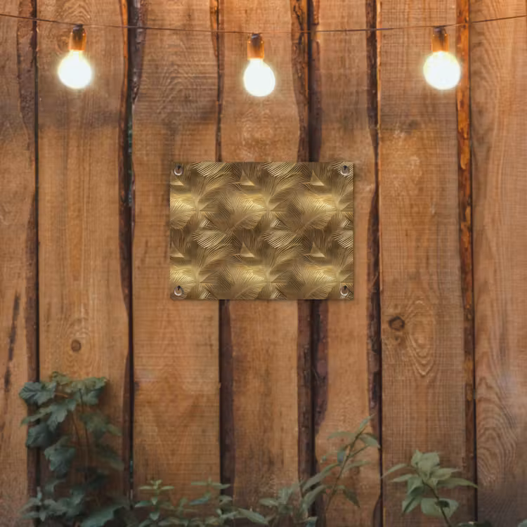 Palm - Waaier - Goud tuinposter los doek klein 239 -sfeer1