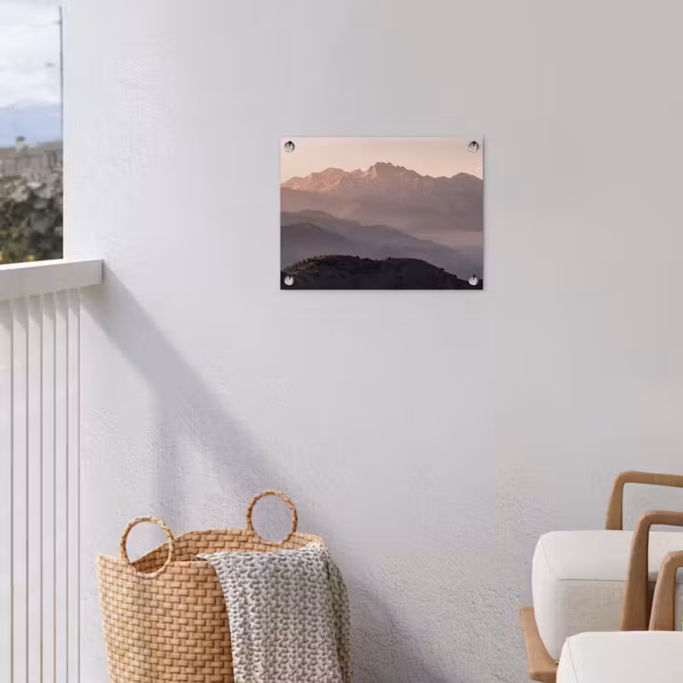 Panorama - Landschap - Bergen tuinposter los doek klein -sfeer8