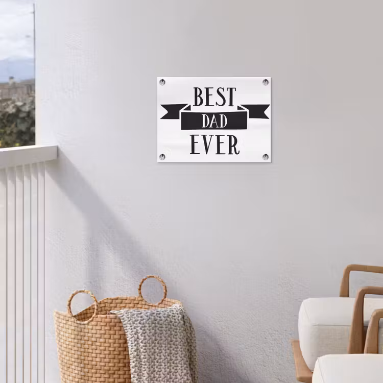 Papa - Quote - Beste papa tuinposter los doek klein -sfeer8
