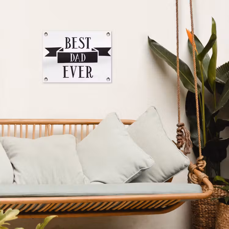 Papa - Quote - Beste papa tuinposter los doek klein -sfeer7