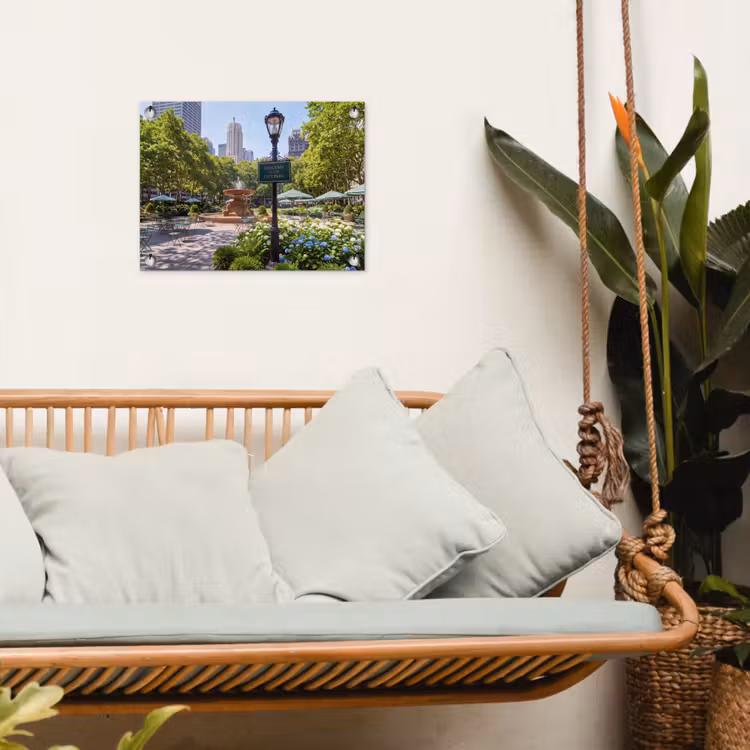 Park - Fontein - Stad - Natuur tuinposter los doek klein -sfeer7