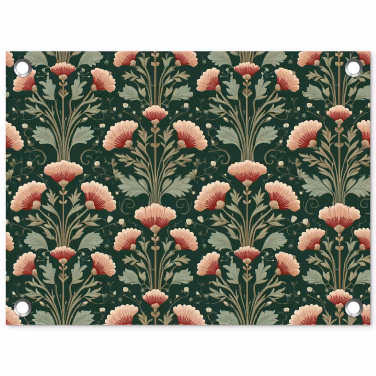 Patroon - Botanisch - Kleurrijk tuinposter los doek klein 239 -3d
