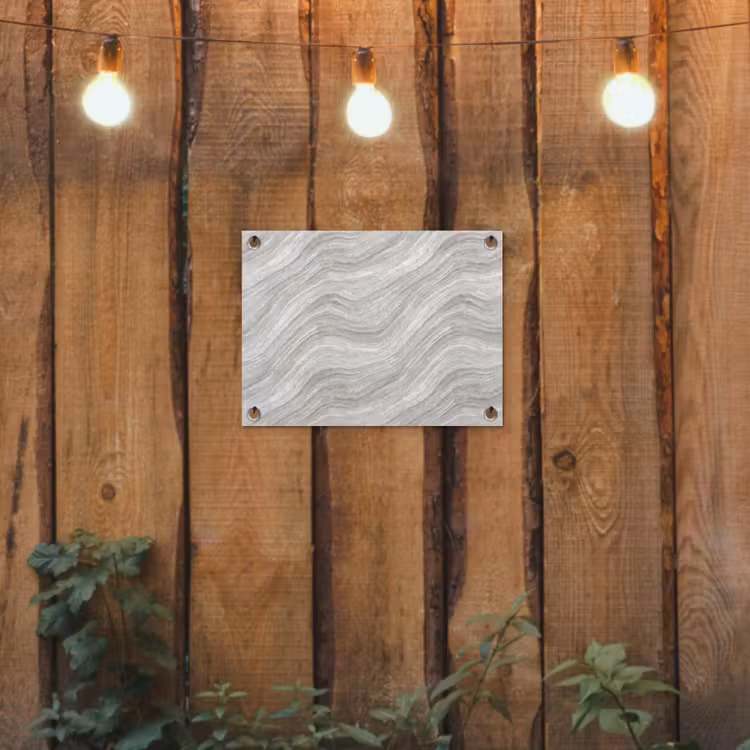 Patroon - Helder - Wit - Grijs tuinposter los doek klein 239 -sfeer1