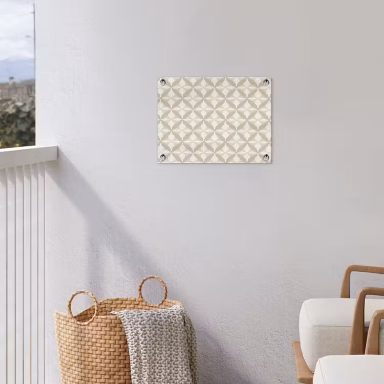 Patroon - Klassiek - Beige tuinposter los doek klein 239 -sfeer8