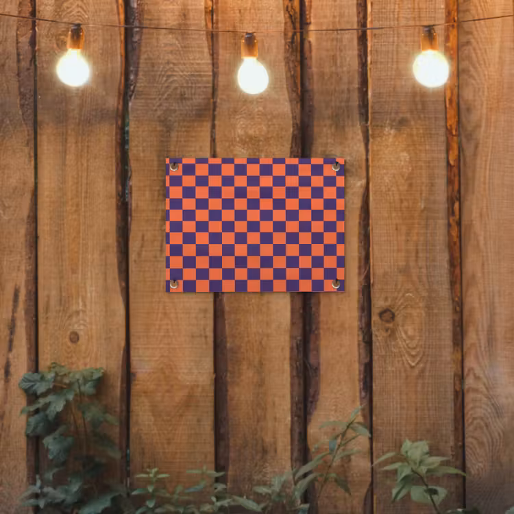 Patroon - Klassiek - Paars tuinposter los doek klein 239 -sfeer1