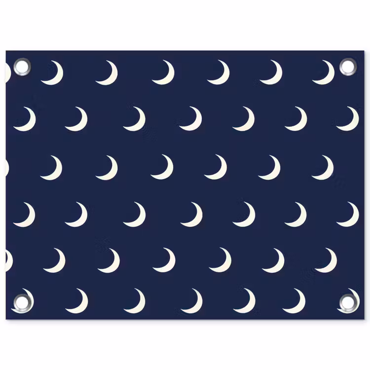 Patroon - Manen - Blauw tuinposter los doek klein 239 -3d