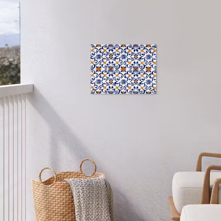 Patroon - Modern - Kleurrijk tuinposter los doek klein 239 -sfeer8