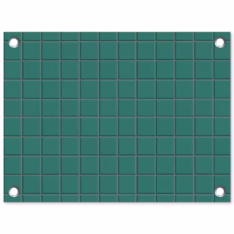 Patroon - Patroon - Smaragd tuinposter los doek klein 239 -3d